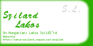 szilard lakos business card